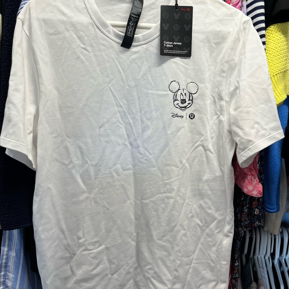 lululemon athletica White Mickey Mouse Men's Tee